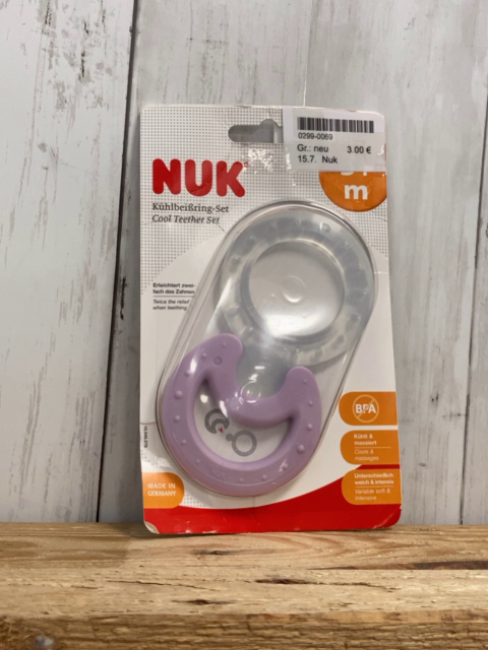 Nuk Kühlbeißringset  flieder + transparent 