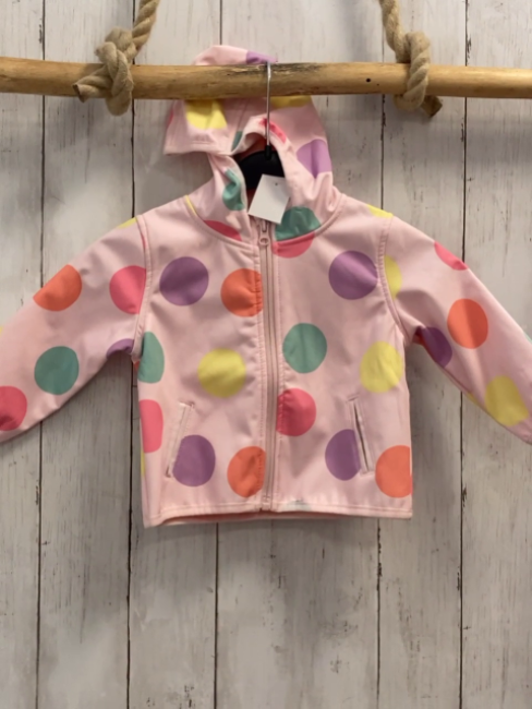   Softshelljacke  Gr. 74  rosa bunte Punkte 