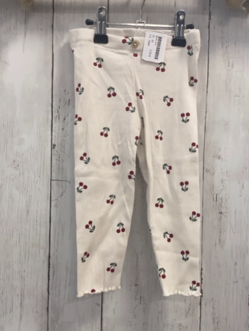 H&M Leggings  Gr. 92  weiß Rippen Kirschen 