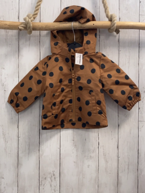 H&M  Regenjacke  Gr. 74  braun schwarze Punkte 