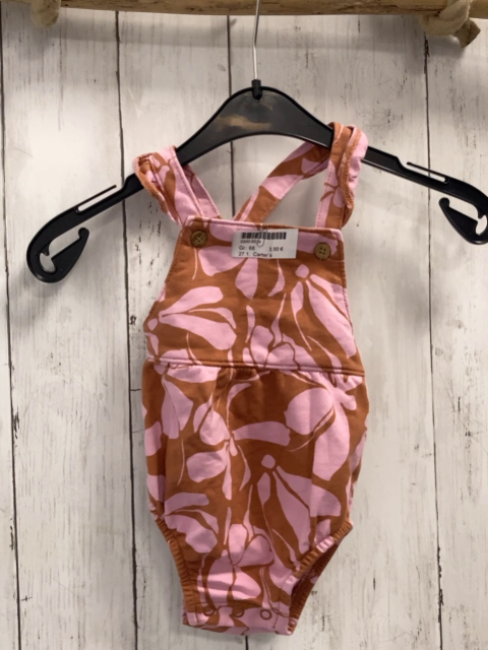 Carter´s  Playsuit  Gr. 68  braun rosa Blumen 