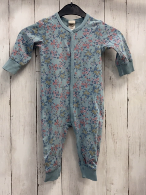 Alana  Schlafanzug  Gr. 68  hellblau Blumen 