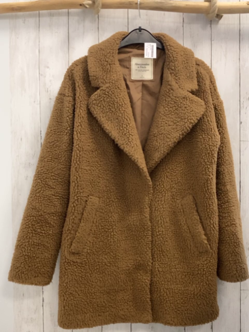 Abercrombie  Teddyjacke Gr. S  braun 