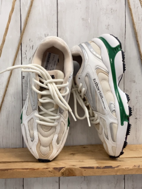 Lacoste Schuhe Gr. 39  weiß beige grün NP 160 € reduziert auf 128€