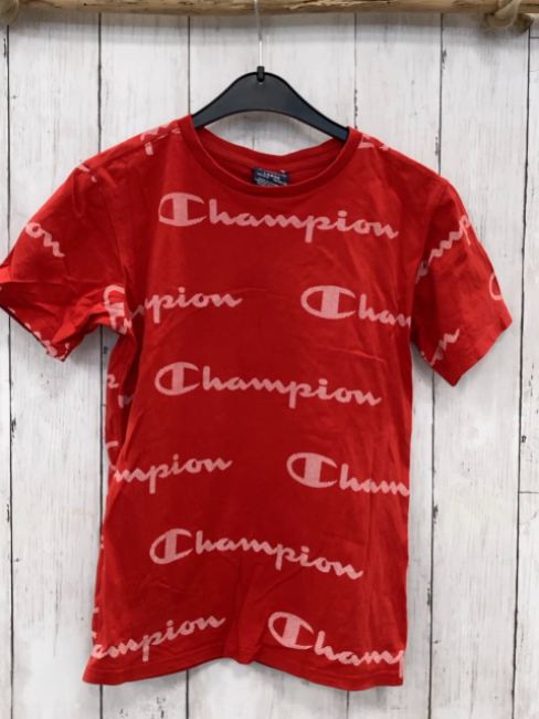 Champion T-Shirt Gr. 152  rot weiße Schrift