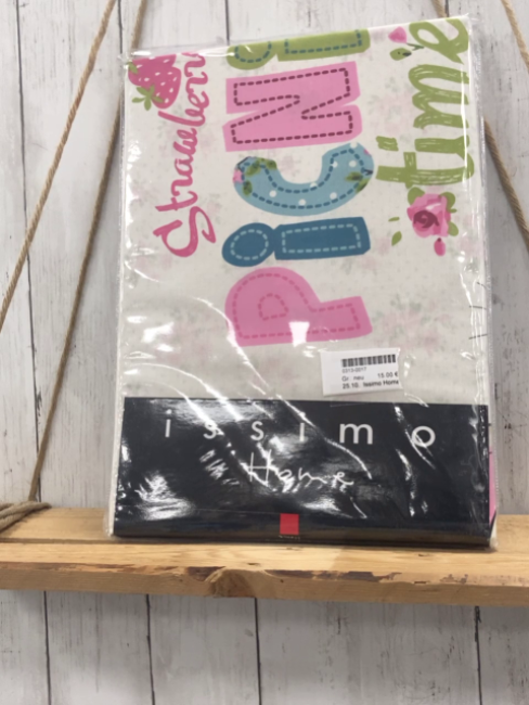 Issimo Home  Bettwäsche  100 x 135 / 40 x 60 weiß Mäuse Blumen bunte Schrift 