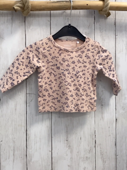Staccato  Langarmshirt  Gr. 62  lachs Blumen 