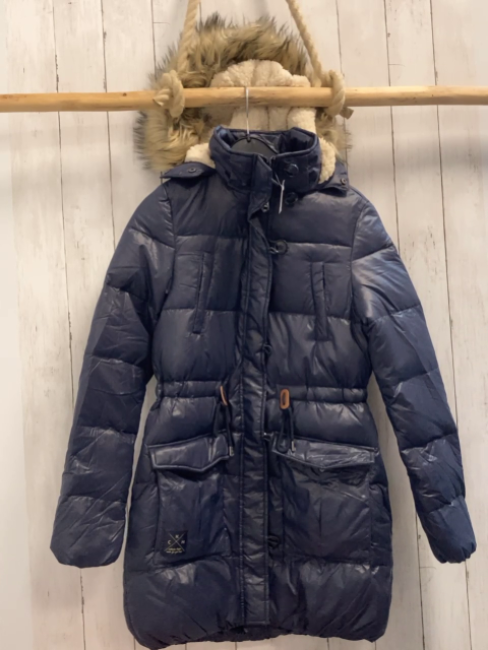 neu Wintermantel Gr. M blau gesteppt warm gefüttert