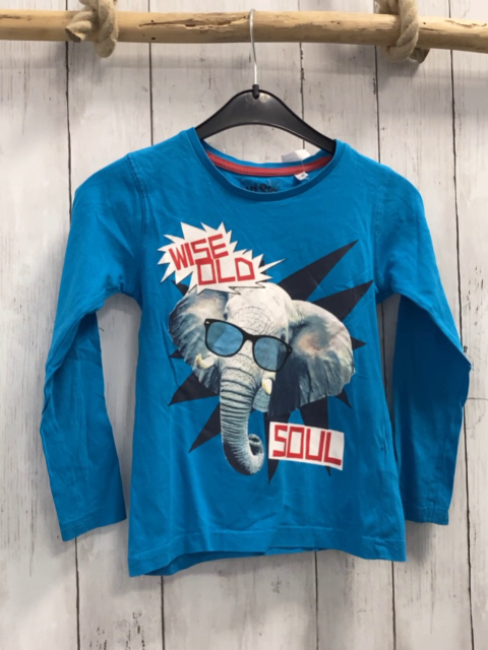  Langarmshirt Gr. 116  türkis Elefant