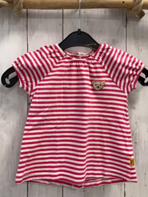 Steiff  T-Shirt  Gr. 80  rot weiße Streifen