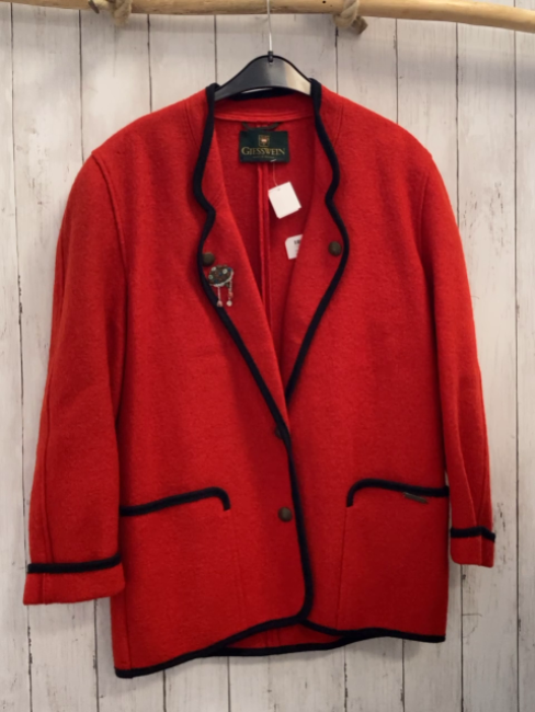 Giesswein  Janker  Gr. 38  rot schwarzer Bund 