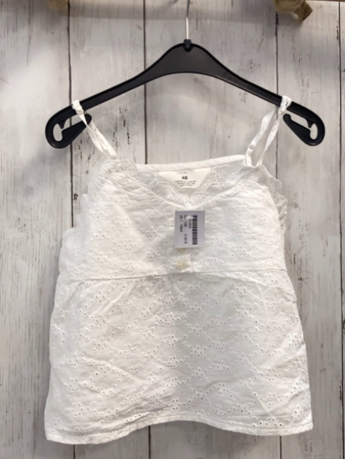 H&M  Sommerbluse  Gr. 146  weiß Lochstickerei 