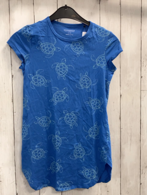 Schiesser  Nachthemd  Gr. 134/140  blau mint Schildkröten 