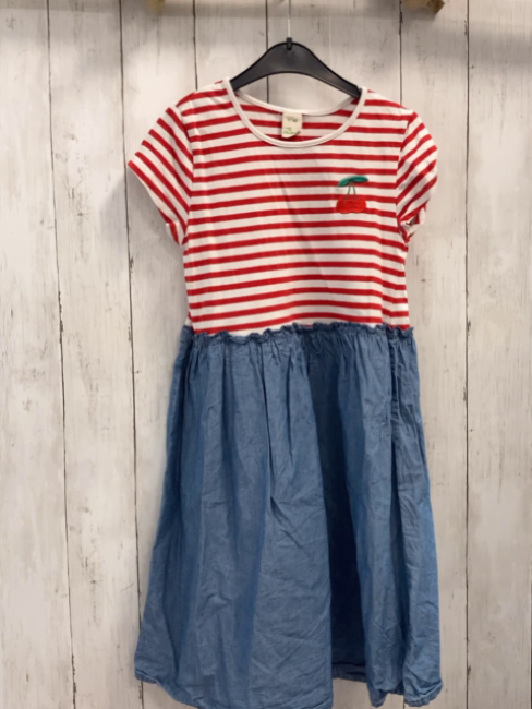 Alana  Kleid  Gr. 134/140  rot weiß gestreiftes Oberteil Jeansrock