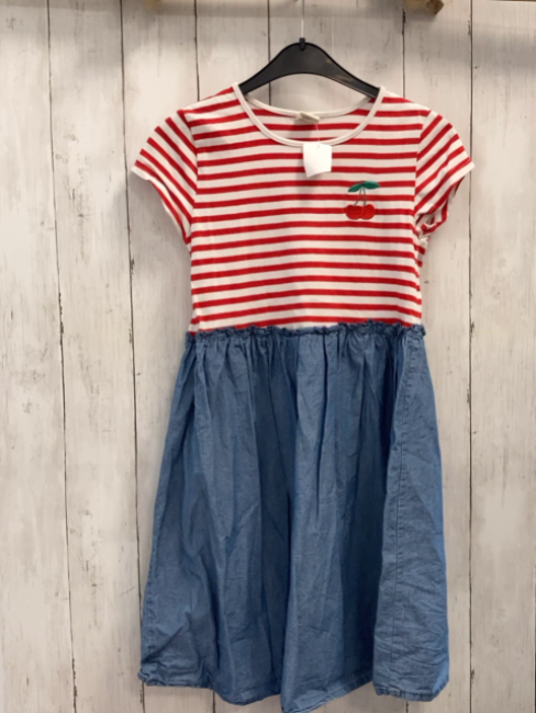 Alana  Kleid  Gr. 134/140  rot weiß gestreiftes Oberteil Jeansrock