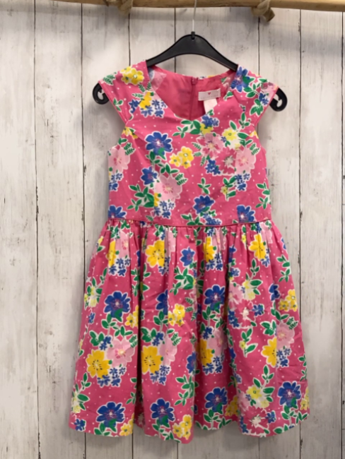 Lulurain Kleid Gr. 128  pink bunte Blumen
