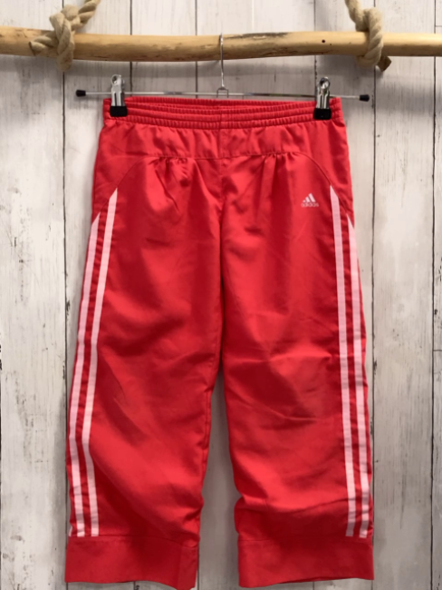 Adidas  Jogginghose  Gr. 116  rot rosa Seitenstreifen 