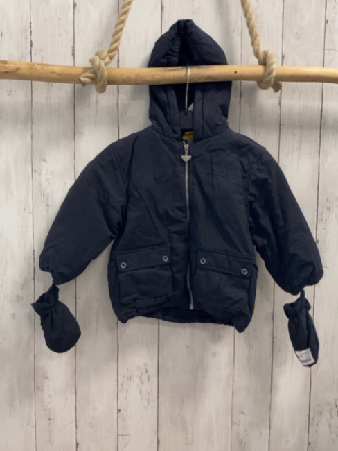 2tlg Steiff  Jacke + Handschuhe  Gr. 86  blau 