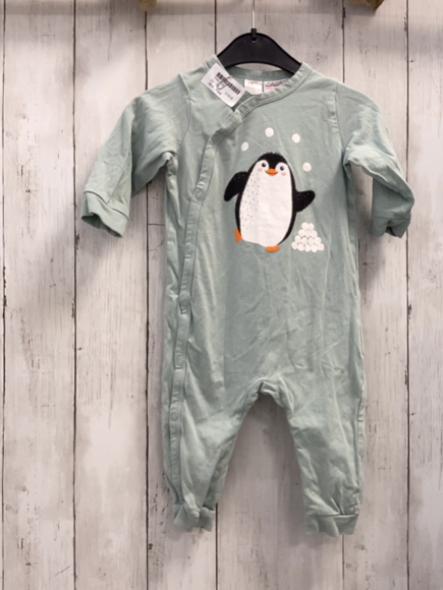 H&M  Schlafanzug  Gr. 74  mint Pinguin weiße Punkte 
