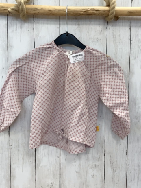 Steiff Bluse Gr. 92  altrosa Punkte
