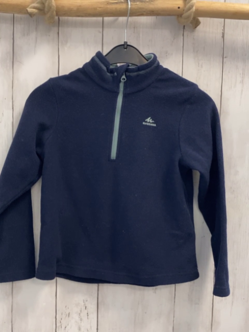 Decathlon Pullover  Gr. 116  blau Fleece mint Reißverschluss 