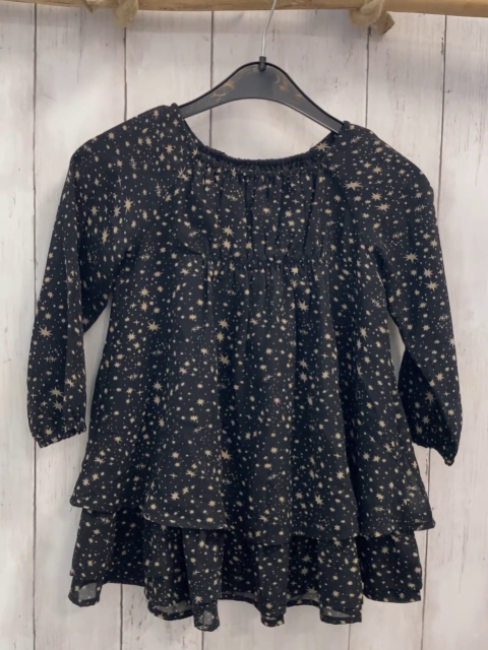TroiZenfrants Kleid  Gr. 98  schwarz beige Sterne 