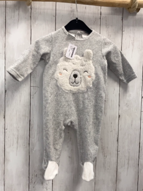 zara Schlafanzug Gr. 68  grau Tier Nicky