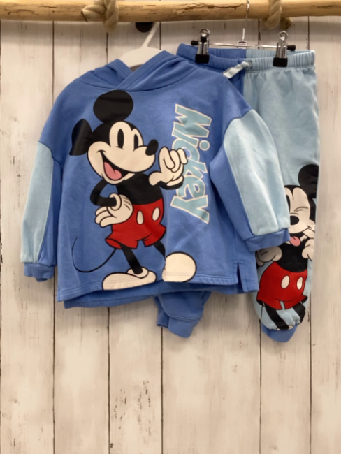 H&M 2tlg Jogginganzug Gr. 92  blau hellblau Mickey Mouse