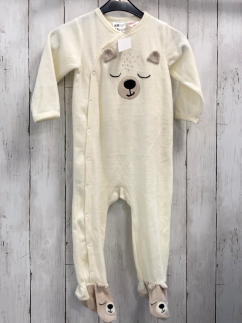 H&M  Schlafanzug  Gr. 86  creme Bärengesicht Nicky 