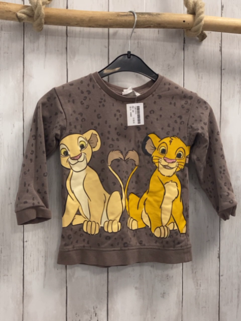 H&M Pullover  Gr. 98  braun leoprint König der Löwen 