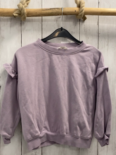 H&M Pullover  Gr. 110  lavendel Rüschen 