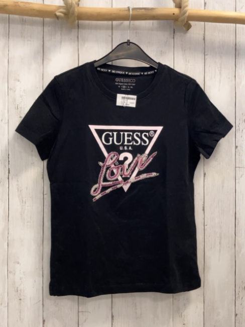 Guess  T-Shirt Gr. M schwarz Schrift 