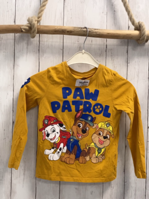 Paw Patrol  Langarmshirt  Gr. 122  mais Paw Patrol Hunde Schrift 