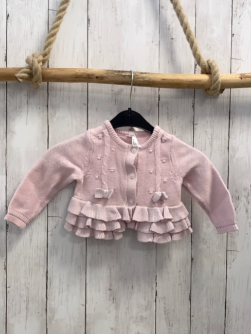 Orchestra Strickjacke Gr. 80  rosa Glitzerfäden Rüsschen