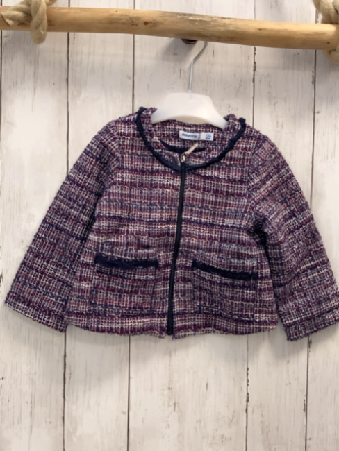 mayoral Jacke Gr. 80  blau rot gemustert