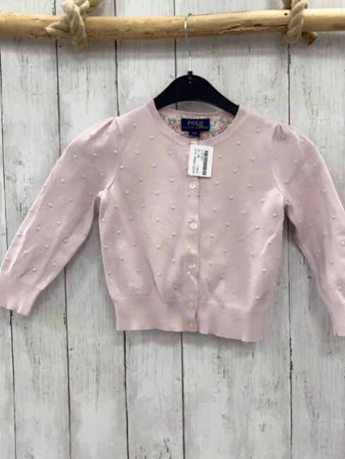 Rlaph Lauren  Strickjacke  Gr. 98  rosa Noppen 