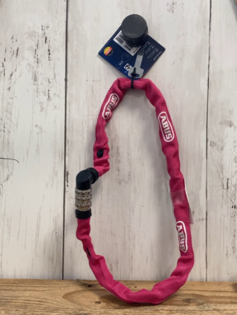 neu abus  Fahrradschloss  pink  Stoff mit Zahlenschloss + Schlüssel 