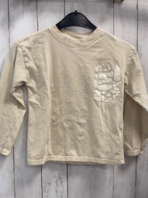 Zara  Langarmshirt  Gr. 134  beige weißer Druck 