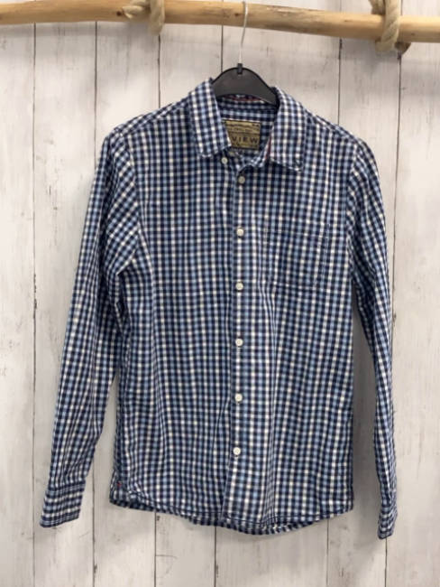 review Hemd  Gr. 152  schwarz hellblau weiß kariert 