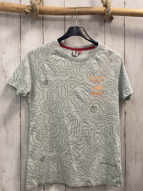 Vingino T-Shirt Gr. 152  grau schwarzes Muster