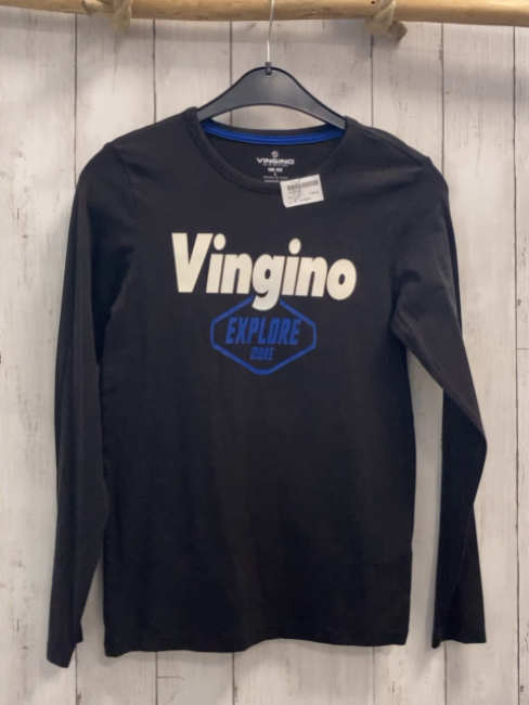 Vingino Langarmshirt Gr. 152  schwarz weiße Schrift