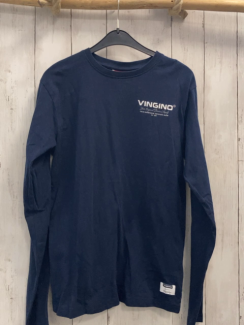Vingino Langarmshirt Gr. 158  blau weiße Schift