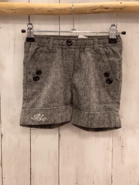 Dodipetto  Shorts  Gr. 98  grau hellgrau silber meliert schwarze Knöpfe 