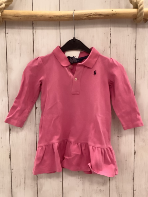 Ralph Lauren  Kleid  Gr. 86  pink Polokragen 
