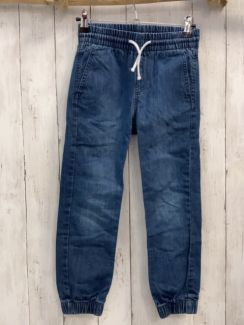 H&M  Hose  Gr. 128  blau Jeans Gummizugbund mit weißer Kordel 