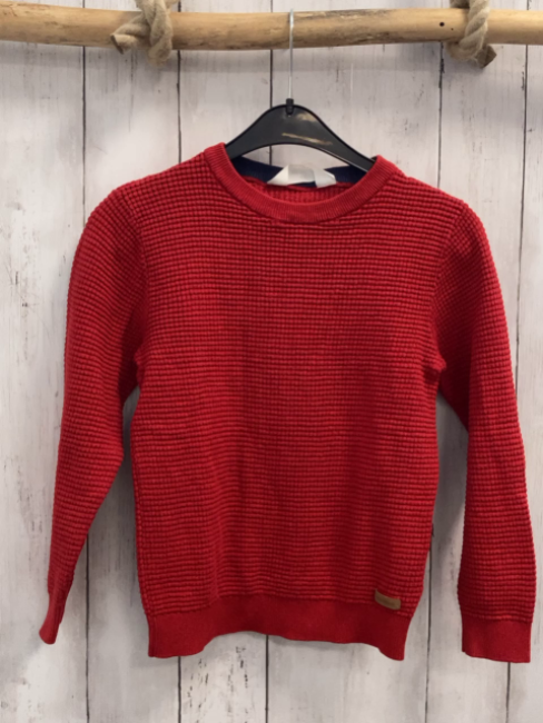 H&M Pullover   Gr. 122/128  rot Strick 