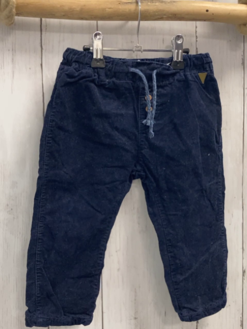 H&M  Hose  Gr. 86  blau Kord gefüttert Kordel