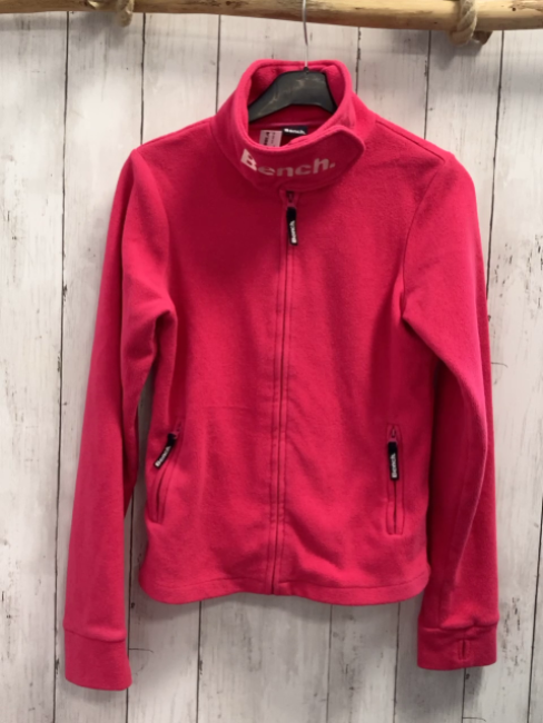 bench Fleecejacke  Gr. 164  pink großer Kragen mit Schrift 