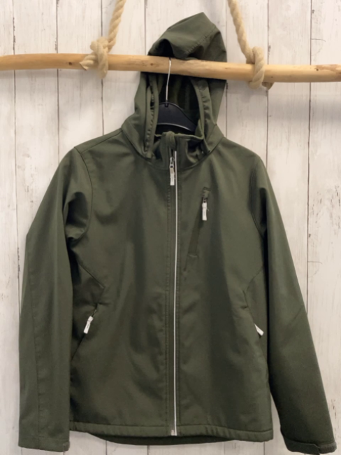   Softshelljacke Gr. 158/164  olvi silber Bund Kapuze 