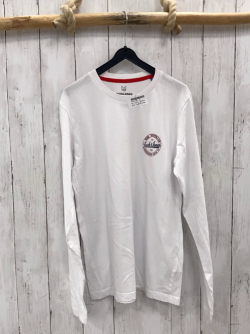 Jack & Jones Langarmshirt Gr. 164  weiß 
